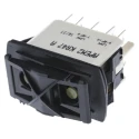 APEM Illuminated Double Pole Double Throw DPDT On-Off-On (On)-Off-(On) Nylon Panel Mount Rocker Switch KR47CAKLLG