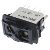 APEM Illuminated Double Pole Double Throw DPDT On-Off-On (On)-Off-(On) Nylon Panel Mount Rocker Switch KR47CAKLLG