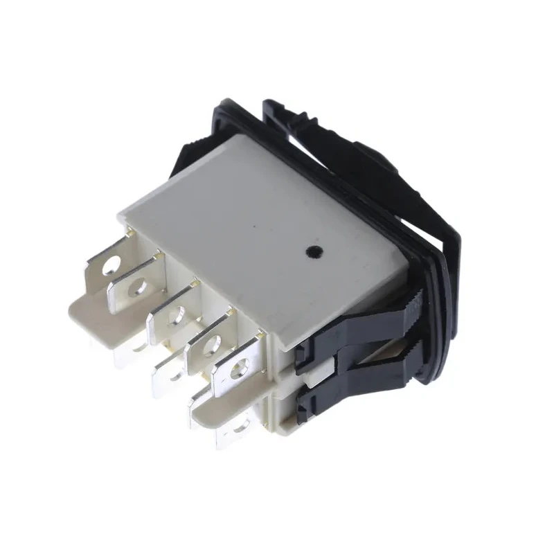APEM Illuminated Double Pole Double Throw DPDT On-Off-On (On)-Off-(On) Nylon Panel Mount Rocker Switch KR47CAKLLG