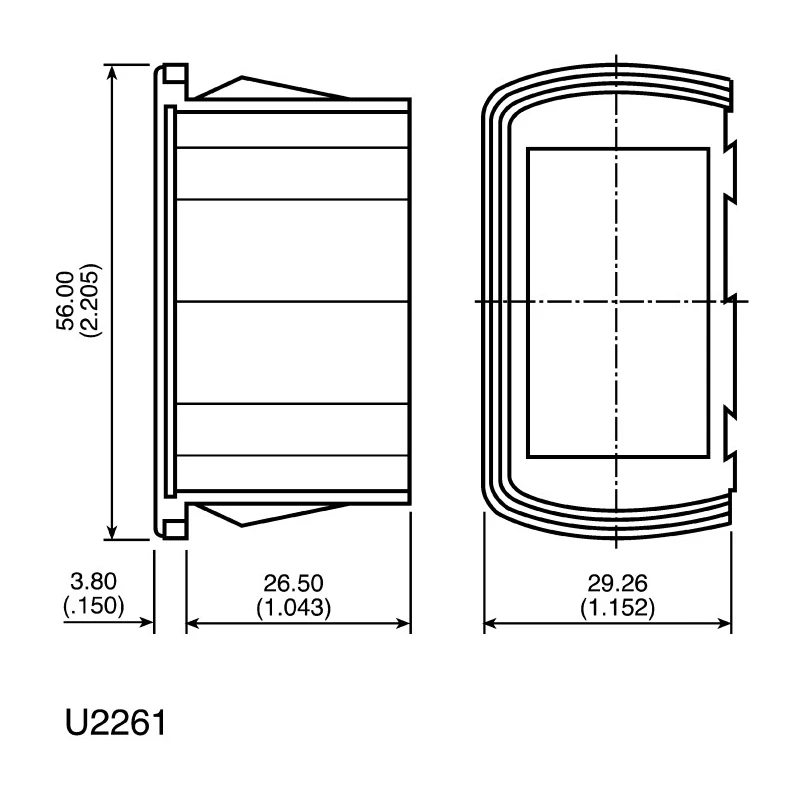 APEM Rocker Switch Mounting Panel for Use with KI, KL, KR Models U2261