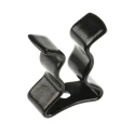 RS PRO 6.35 mm Nylon Stainless Steel Spring Clip, Black Nylon Coating, Fixing Hole Diameter 2.2 mm 507-832