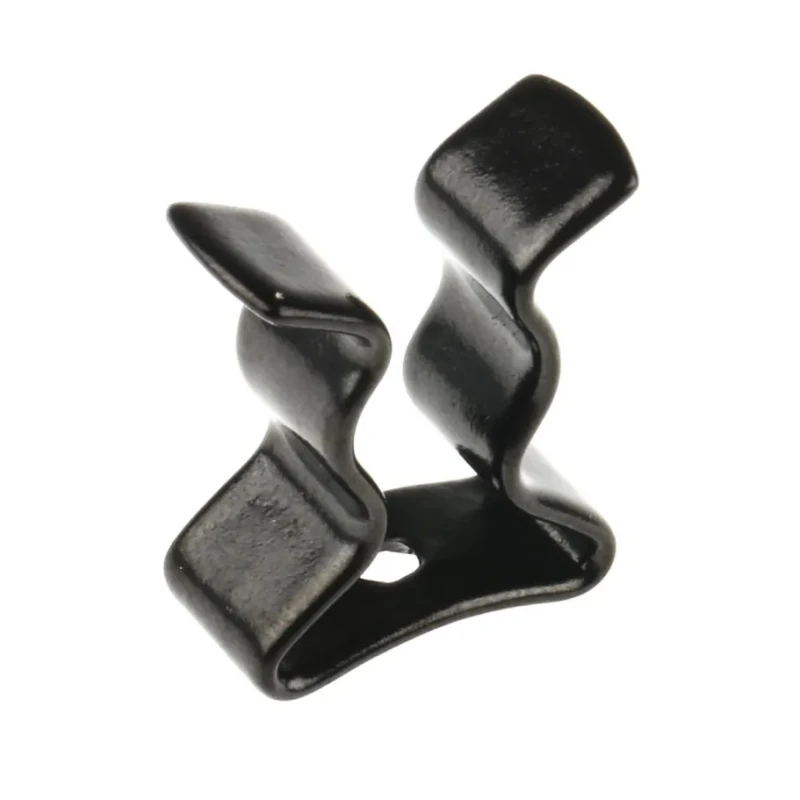 RS PRO 6.35 mm Nylon Stainless Steel Spring Clip, Black Nylon Coating, Fixing Hole Diameter 2.2 mm 507-832