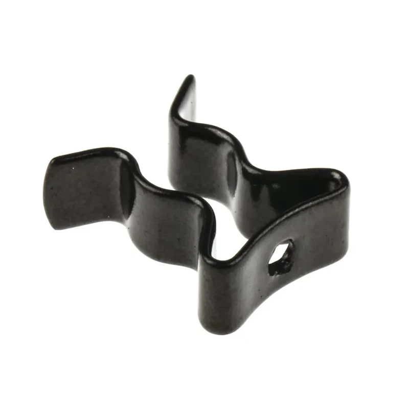 RS PRO 6.35 mm Nylon Stainless Steel Spring Clip, Black Nylon Coating, Fixing Hole Diameter 2.2 mm 507-832