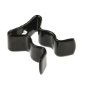 RS PRO 6.35 mm Nylon Stainless Steel Spring Clip, Black Nylon Coating, Fixing Hole Diameter 2.2 mm 507-832