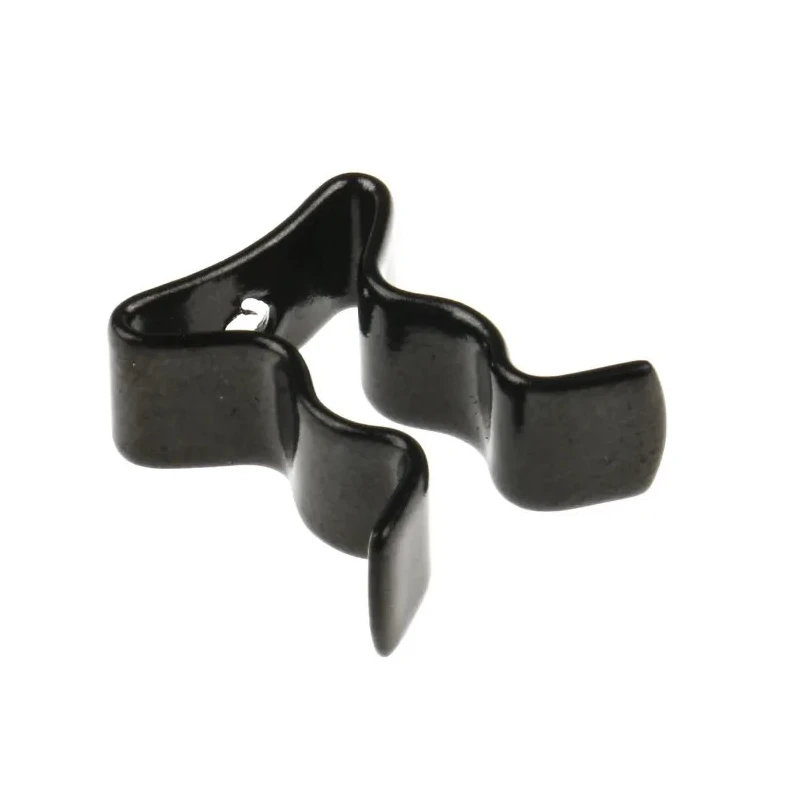 RS PRO 6.35 mm Nylon Stainless Steel Spring Clip, Black Nylon Coating, Fixing Hole Diameter 2.2 mm 507-832