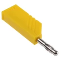 Hirschmann Test & Measurement Yellow Male Banana Plug 4 mm Connector Screw Termination 60V dc 24A Nickel Plating 934100103