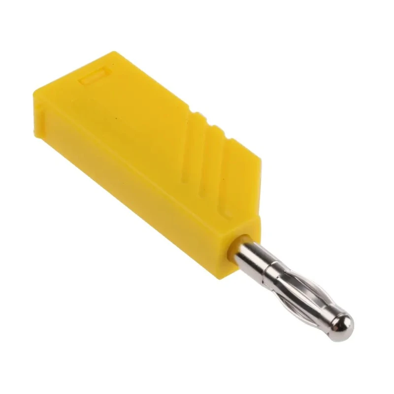 Hirschmann Test & Measurement Yellow Male Banana Plug 4 mm Connector Screw Termination 60V dc 24A Nickel Plating 934100103
