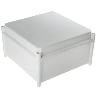 RS PRO Fibreglass Enclosure Grey Lid IP67 IK10 175 mm x 300 mm x 300 mm 507-999