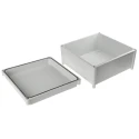 RS PRO Fibreglass Enclosure Grey Lid IP67 IK10 175 mm x 300 mm x 300 mm 507-999
