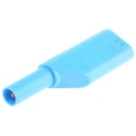 Hirschmann Test & Measurement Blue Male Banana Plug, 4 mm Connector, Screw Termination, 1kV, 24A, Nickel Plating 934099102