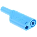 Hirschmann Test & Measurement Blue Male Banana Plug, 4 mm Connector, Screw Termination, 1kV, 24A, Nickel Plating 934099102