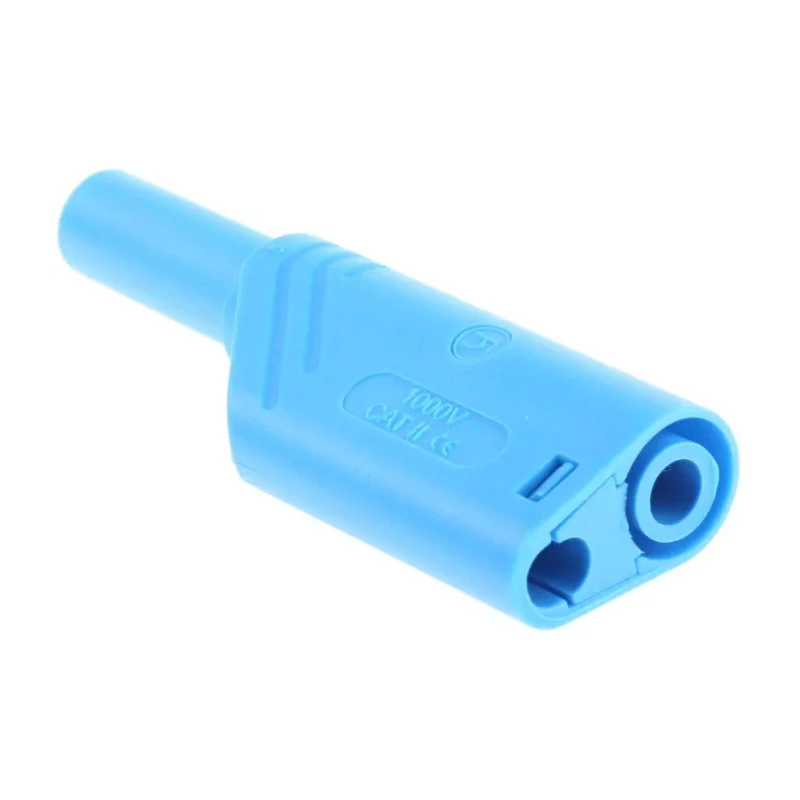 Hirschmann Test & Measurement Blue Male Banana Plug, 4 mm Connector, Screw Termination, 1kV, 24A, Nickel Plating 934099102