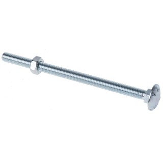 RS PRO Bright Zinc Steel Coach Bolt M6 x 100 mm, Square Neck, Grade 4.6, DIN 603/DIN 555 512-1045