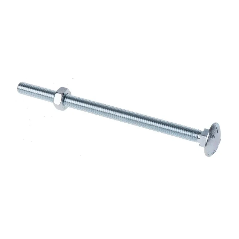 RS PRO Bright Zinc Steel Coach Bolt M6 x 100 mm, Square Neck, Grade 4.6, DIN 603/DIN 555 512-1045