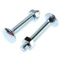 RS PRO Bright Zinc Steel Coach Bolt M10 x 100 mm, Square Neck, Grade 4.8, Metric Thread 512-1118