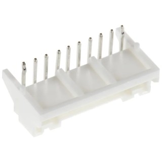 JST PA Series Right Angle Through Hole PCB Header, 10 Contacts, 2 mm Pitch, 1 Row, Shrouded S10B-PASK-2 (LF) (SN)