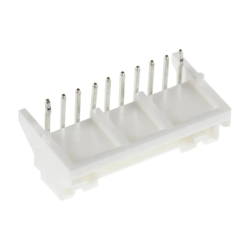 JST PA Series Right Angle Through Hole PCB Header, 10 Contacts, 2 mm Pitch, 1 Row, Shrouded S10B-PASK-2 (LF) (SN)