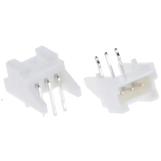 JST PA Series Right Angle Through Hole PCB Header 3 Contacts 2 mm Pitch 1 Row Shrouded S03B-PASK-2 (LF) (SN)