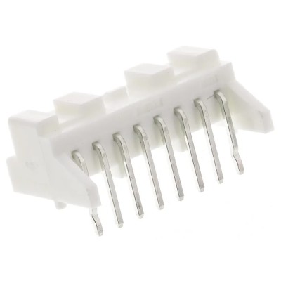 JST PA Series Right Angle Through Hole Shrouded PCB Header, 8 Contacts, 2 mm Pitch, 1 Row S08B-PASK-2 (LF) (SN)