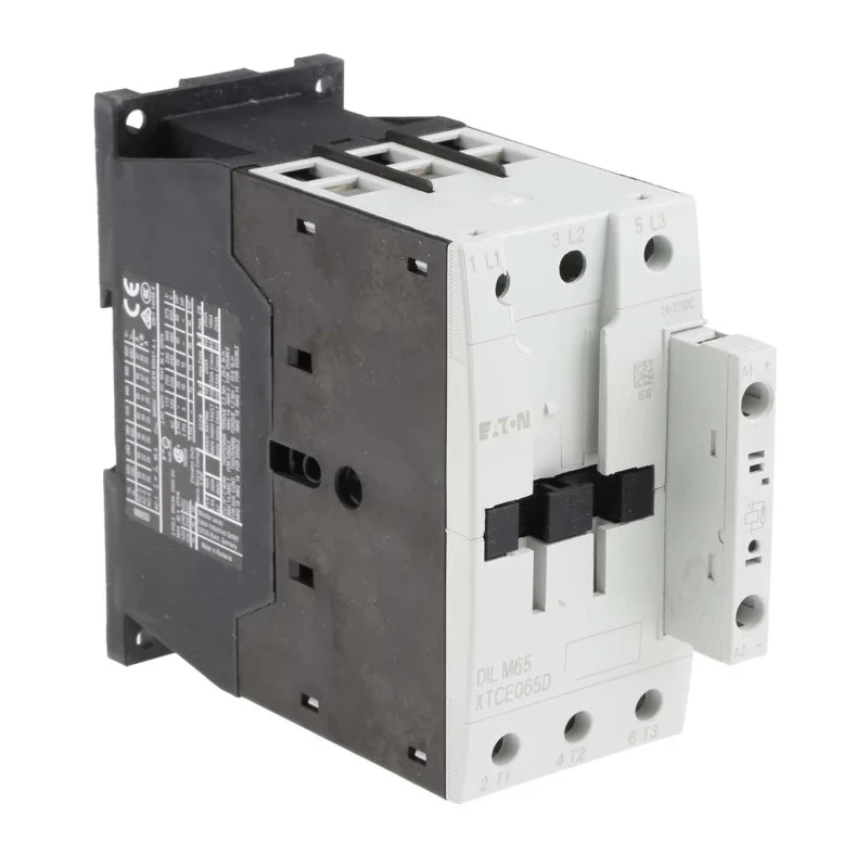 Eaton DILM Contactor with 24V DC Coil, 3-Pole, 65 A Current, 30 kW Power Rating, 3 NO Auxiliary 277908 DILM65(RDC24)