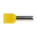 RS PRO Insulated Crimp Bootlace Ferrule, Yellow Nylon Collar, 3.9 mm Pin Diameter, 12 mm Pin Length, 6 mm² (10 AWG) 513-2641