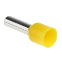 RS PRO Insulated Crimp Bootlace Ferrule, Yellow Nylon Collar, 3.9 mm Pin Diameter, 12 mm Pin Length, 6 mm² (10 AWG) 513-2641
