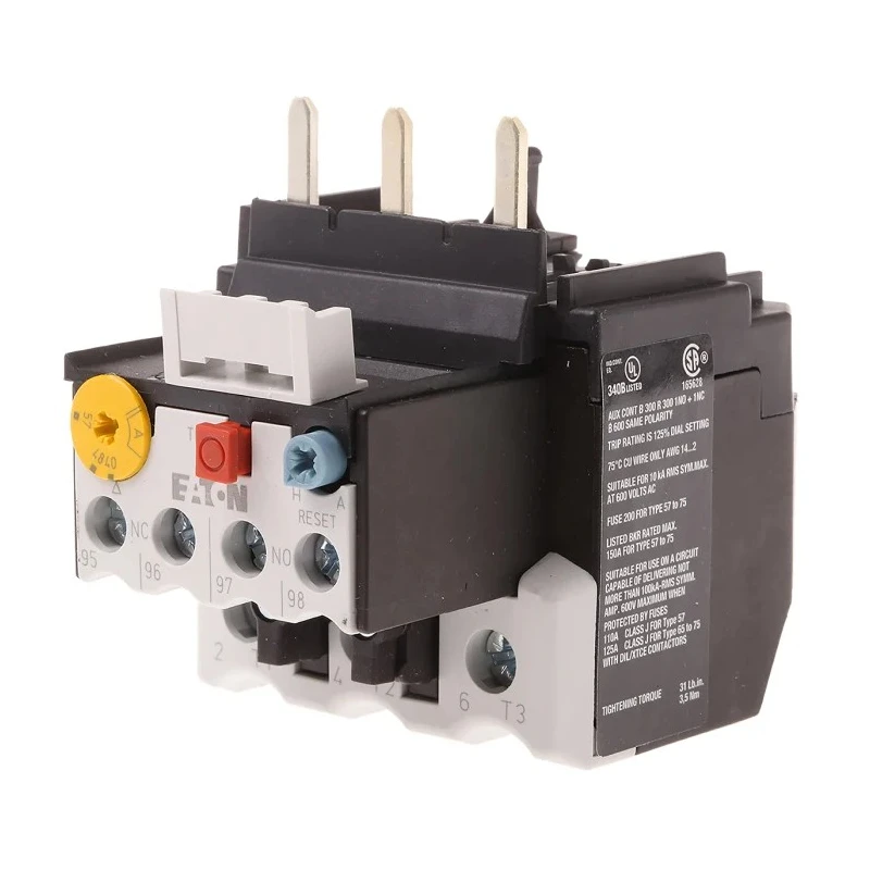 Eaton Overload Relay 1 NO/1 NC, 40A, 57 A F.L.C, 57A Contact Rating, 7.5 W Power, 500V AC Control Voltage ZB65