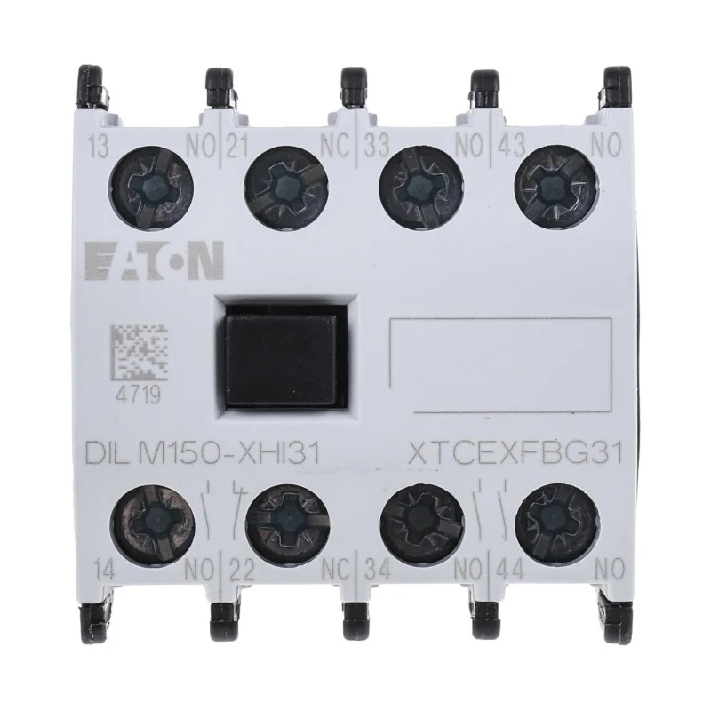 Eaton Auxiliary Contact 4 Contact, 3 NO/1 NC, Front Mount, 16 A, 220 V DC, 500 V AC, DILM Series 277949 DILM150-XHI31