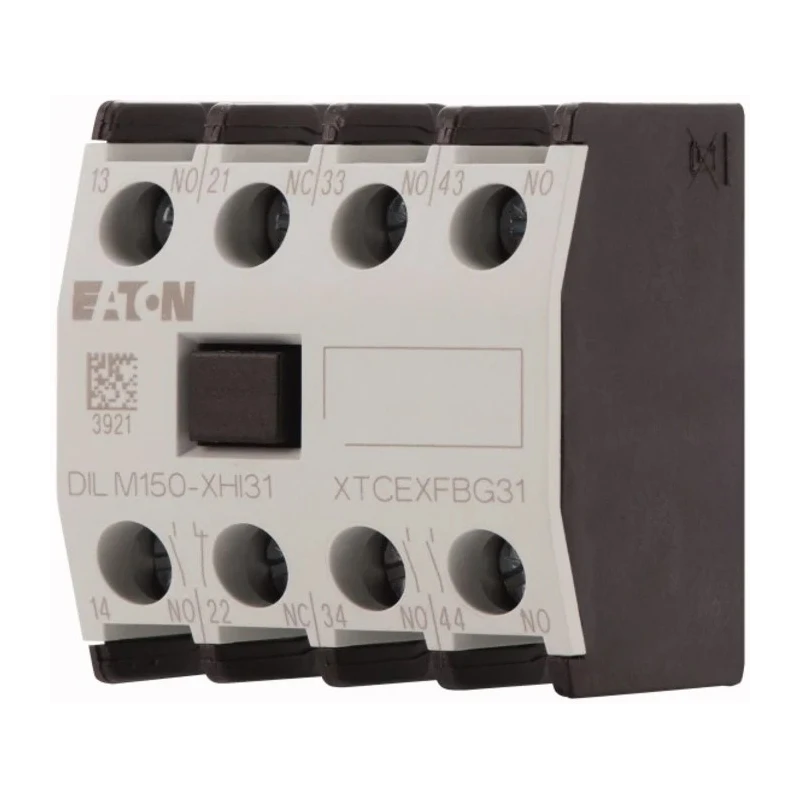 Eaton Auxiliary Contact 4 Contact, 3 NO/1 NC, Front Mount, 16 A, 220 V DC, 500 V AC, DILM Series 277949 DILM150-XHI31