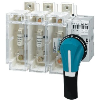 Socomec Fuse Switch Disconnector, 3-Pole, 10 A Fuse Current, 160 A Switching Current, DIN Rail Mount, IP65 Rated 3841 3016