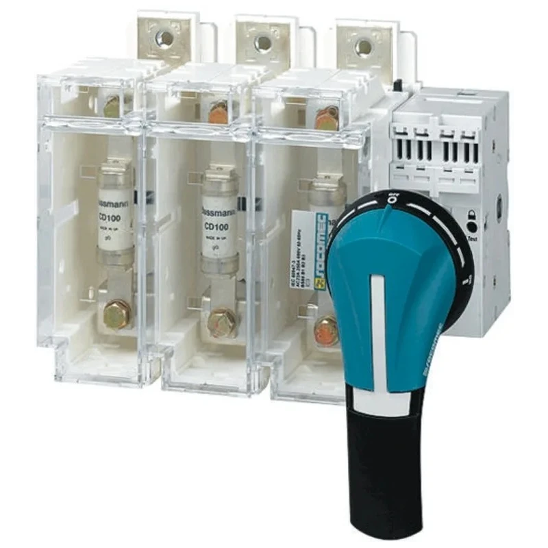 Socomec Fuse Switch Disconnector, 3-Pole, 10 A Fuse Current, 160 A Switching Current, DIN Rail Mount, IP65 Rated 3841 3016