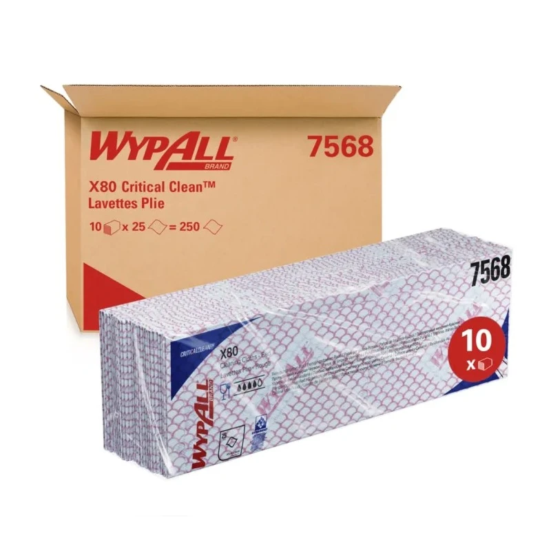 WYPALL WypAll Red Cloths for Industrial Cleaning Dry Use Bag of 25 Per Pack 420 x 360 mm Repeat Use 7568
