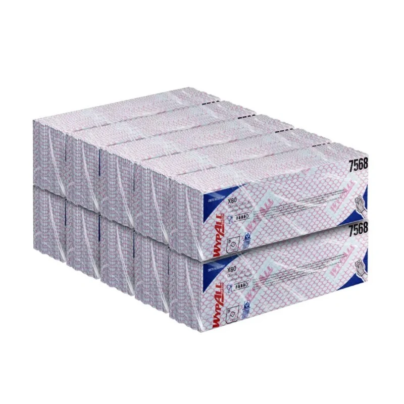 WYPALL WypAll Red Cloths for Industrial Cleaning Dry Use Bag of 25 Per Pack 420 x 360 mm Repeat Use 7568