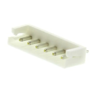 JST EH Series Straight Through Hole PCB Header 6 Contacts 2.5 mm Pitch 1 Row Shrouded B6B-EH-A (LF) (SN)