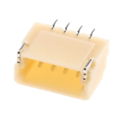 JST SH Series Right Angle Surface PCB Header, 4 Contacts, 1 mm Pitch, 1 Row, Shrouded SM04B-SRSS-TB(LFSN)