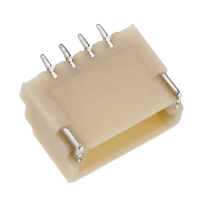 JST SH Series Right Angle Surface PCB Header, 4 Contacts, 1 mm Pitch, 1 Row, Shrouded SM04B-SRSS-TB(LFSN)