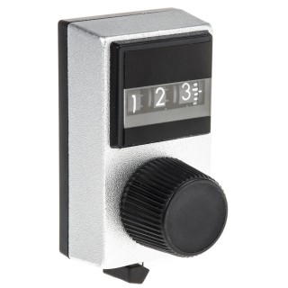 Vishay Black Plastic Dial Potentiometer Knob 17.7 mm Diameter for 6.35 mm Circular Shaft 15A31B10