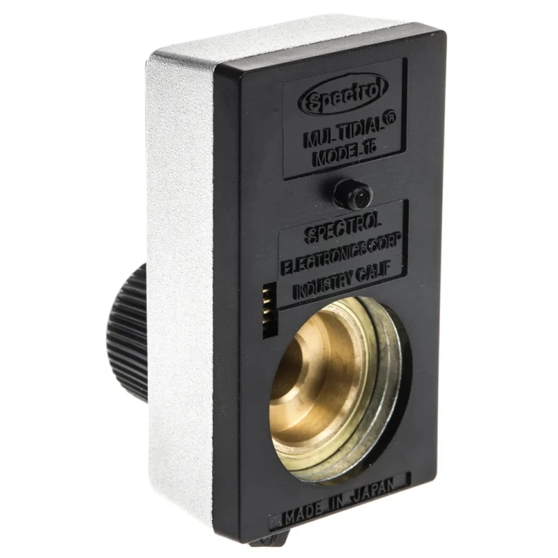 Vishay Black Plastic Dial Potentiometer Knob 17.7 mm Diameter for 6.35 mm Circular Shaft 15A31B10