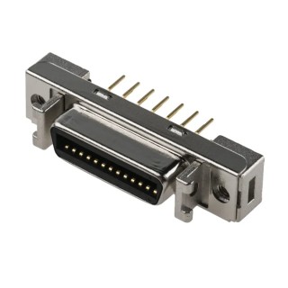 3M 26 Way Female Straight Through Hole SCSI Connector 2.54 mm Pitch, Solder Termination 10226-6212PL