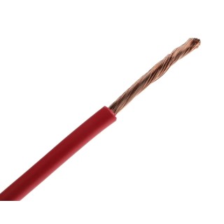 RS PRO Red 6 mm² Flexible Hook Up Wire, 9 AWG, 80/0.3 mm Core Strands, 25 m Length, Polyvinyl Chloride Insulation 516-7934