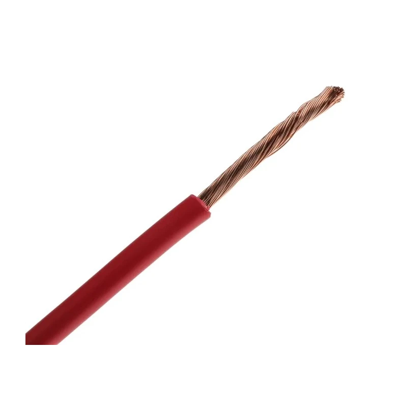RS PRO Red 6 mm² Flexible Hook Up Wire, 9 AWG, 80/0.3 mm Core Strands, 25 m Length, Polyvinyl Chloride Insulation 516-7934