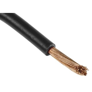 RS PRO Black 16 mm² Flexible BK Series Hook Up Wire 5 AWG 126/0.4 mm Strands 25 m PVC Insulation 600V 70°C 516-8016