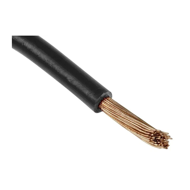 RS PRO Black 16 mm² Flexible BK Series Hook Up Wire 5 AWG 126/0.4 mm Strands 25 m PVC Insulation 600V 70°C 516-8016
