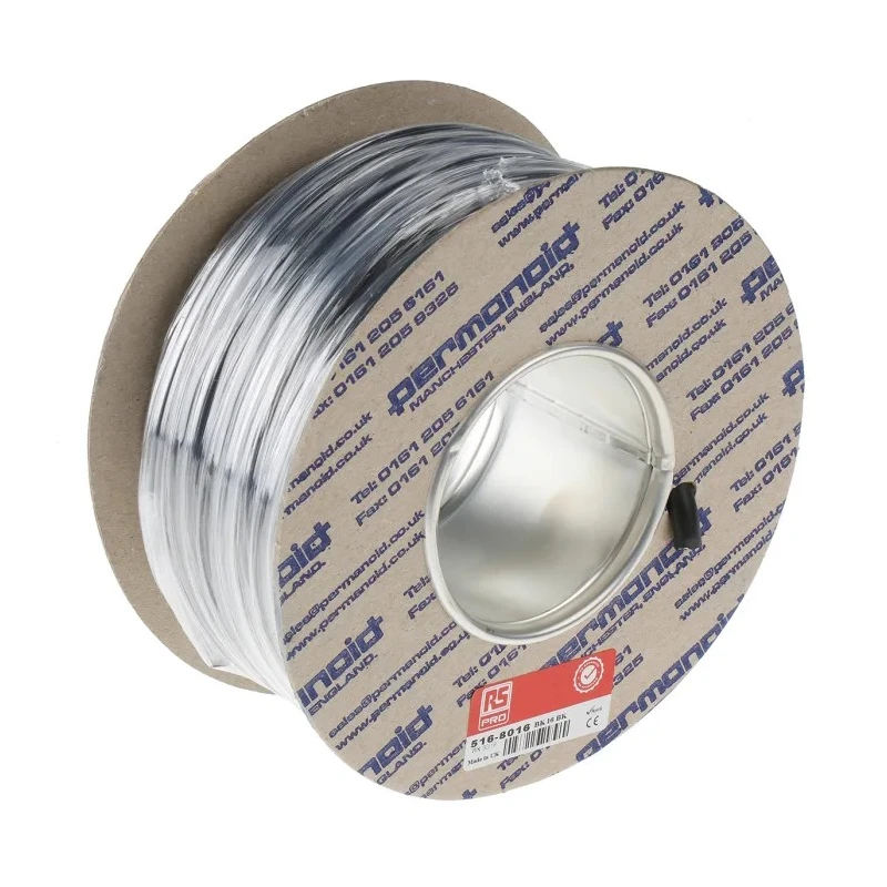 RS PRO Black 16 mm² Flexible BK Series Hook Up Wire 5 AWG 126/0.4 mm Strands 25 m PVC Insulation 600V 70°C 516-8016