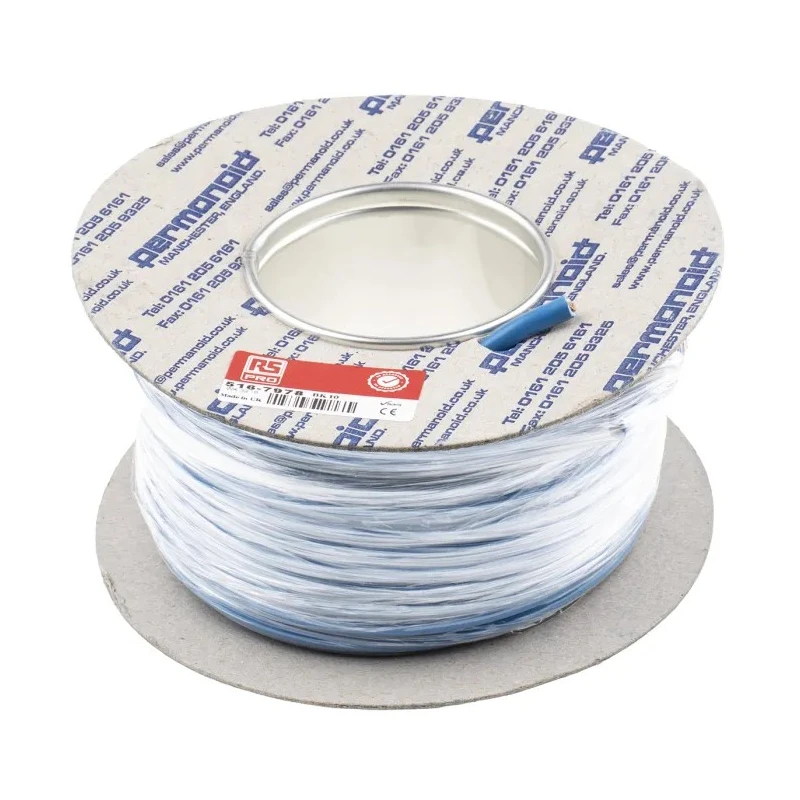 RS PRO Blue 10 mm² Hook Up Wire 7 AWG 80x0.4mm Core Strands 25m PVC Insulated 600V 70°C 516-7978