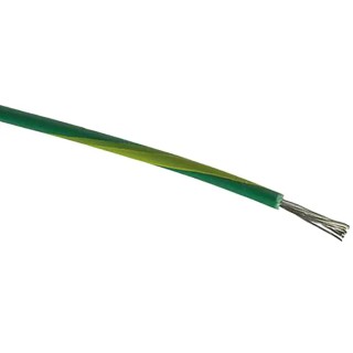 RS PRO Green Yellow 25 mm² Hook Up Wire 3 AWG 196/0.4 mm Core Strands 25 m Polyvinyl Chloride 516-8117