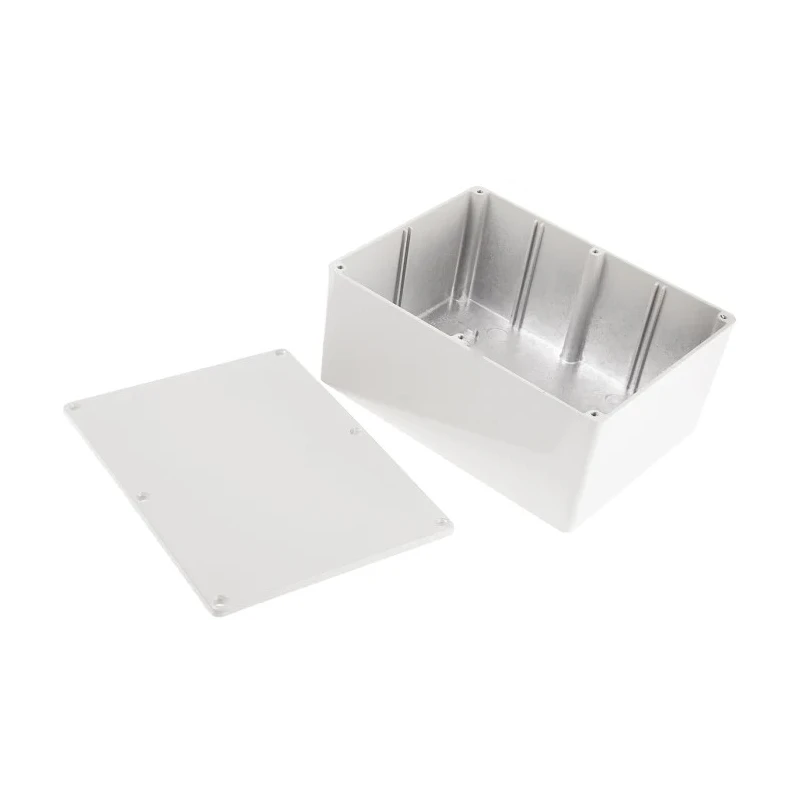 RS PRO Grey Lid Shielded Die Cast Aluminium Enclosure 76.3 mm x 165.8 mm x 127.3 mm 517-3636