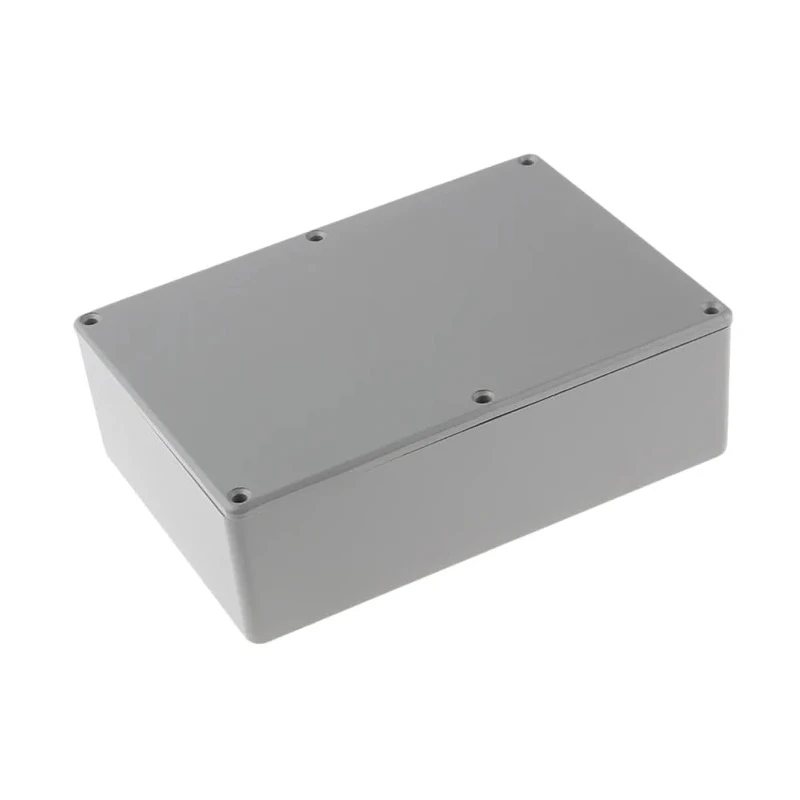 RS PRO Grey Lid Die Cast Aluminium Enclosure 55 mm x 171.9 mm x 120.9 mm 517-3850