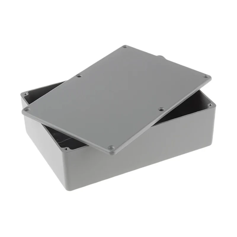 RS PRO Grey Lid Die Cast Aluminium Enclosure 55 mm x 171.9 mm x 120.9 mm 517-3850