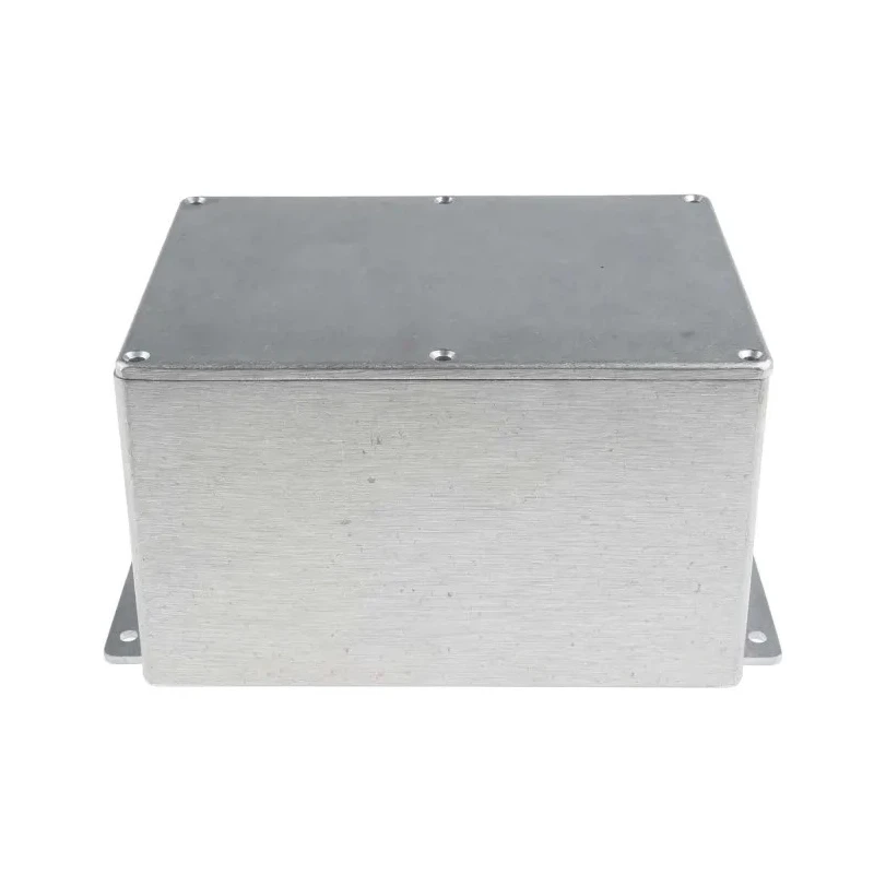 RS PRO Flanged Silver Lid Die Cast Aluminium Enclosure 105.4 mm x 201.7 mm x 121.2 mm 517-3793